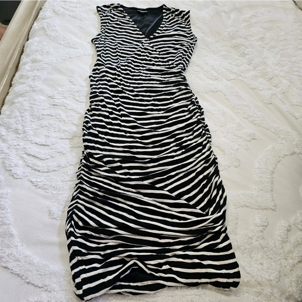 Mossimo • Striped Ruched Jersey Dress‎